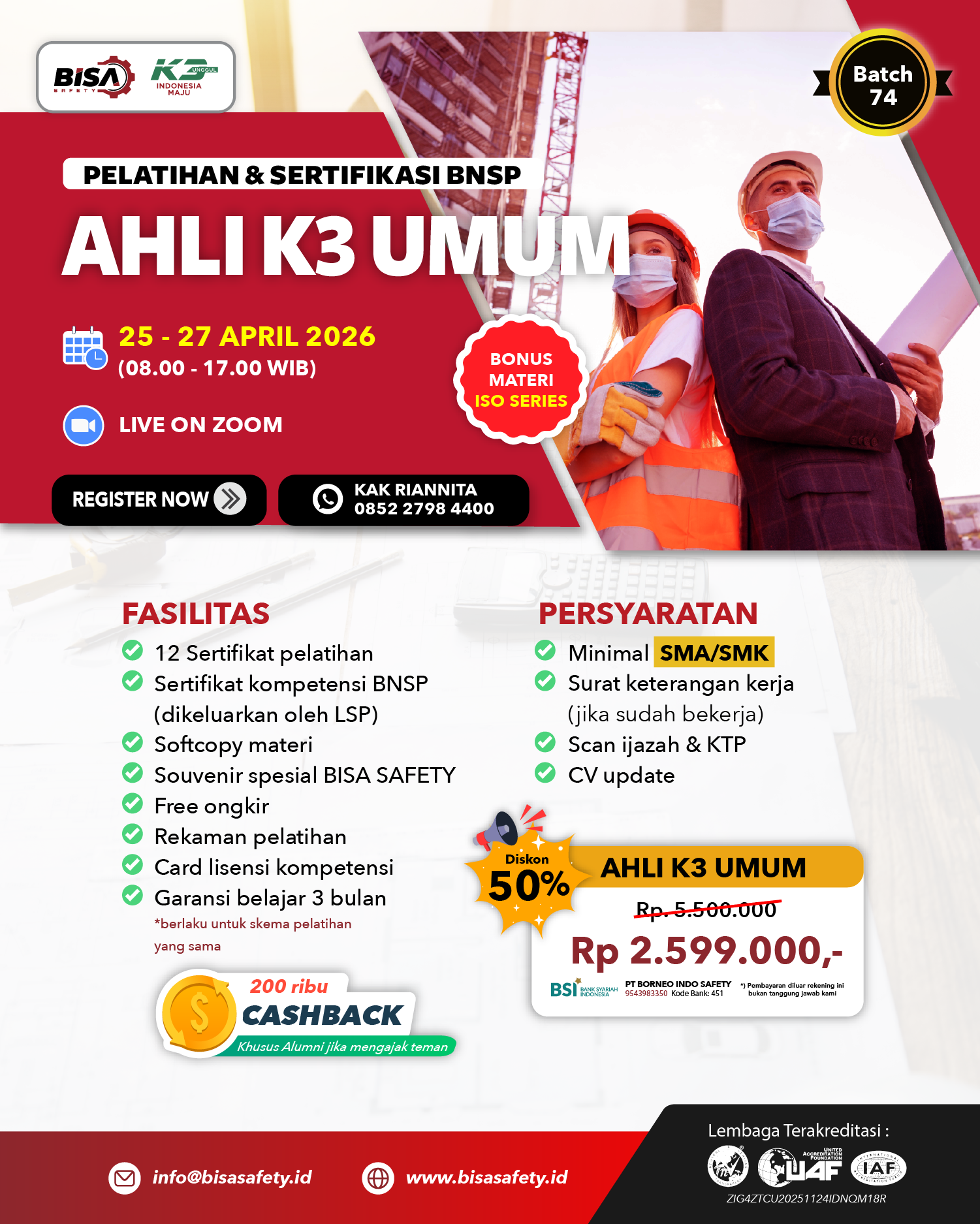KOMPETENSI K3 BNSP BATCH 2